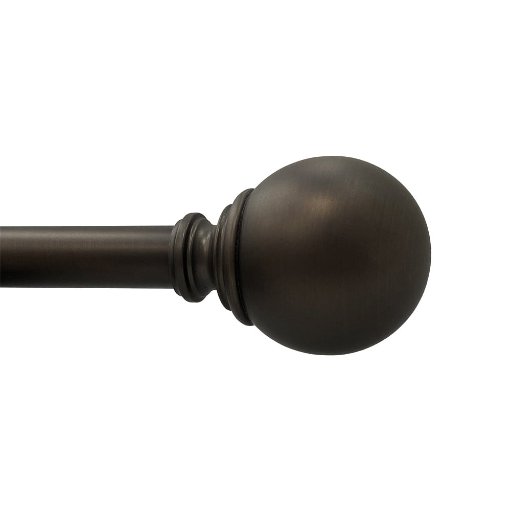 Homora™ 1� Brass Finish Metal Ball Adjustable Curtain Rod 42-120�