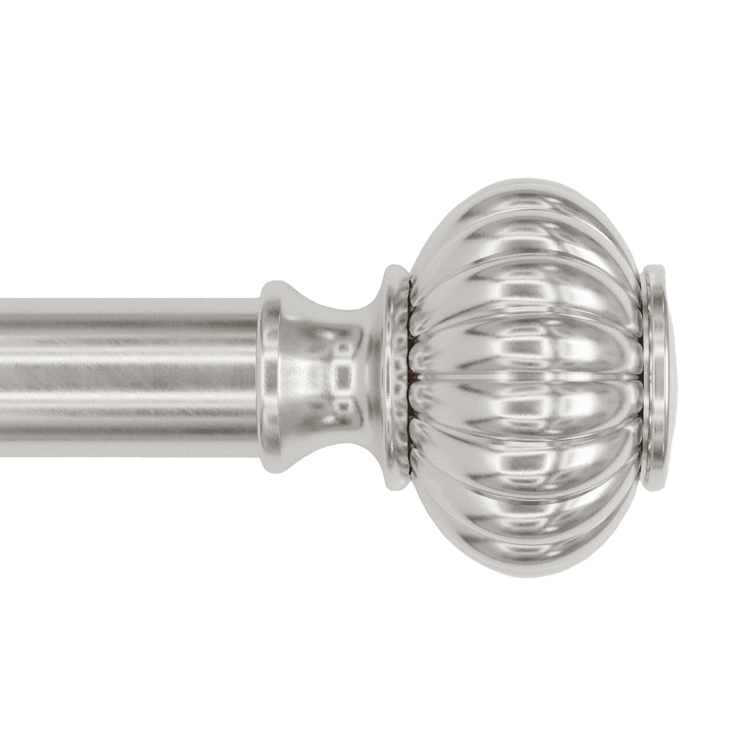 Homora™ 1" Matte Black Ribbed Knob Adjustable Single Rod Set, 42"-120"