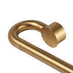  1" Brass Swooping Adjustable Single Curtain Rod, 32-120"