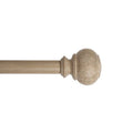  1 in. Natural Wood Poly Single Curtain Rod, 42-120"