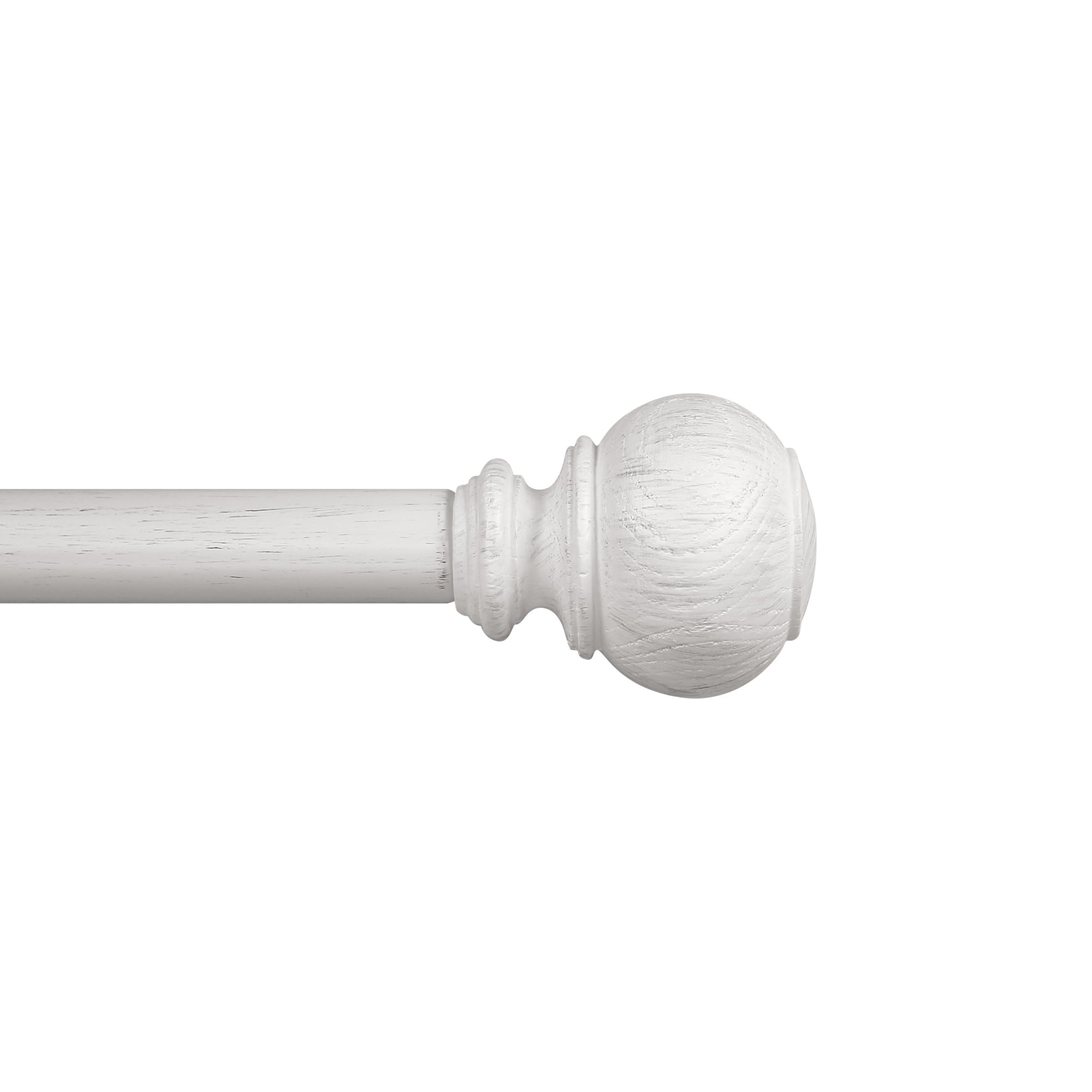 Homora™ 1 in. Natural Wood Poly Single Curtain Rod, 42-120"
