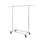  Heavy Duty Garment Drying Clothes Rack - Adjustable Height, Folding, Rolling, Metal, Silver - Closet Organization