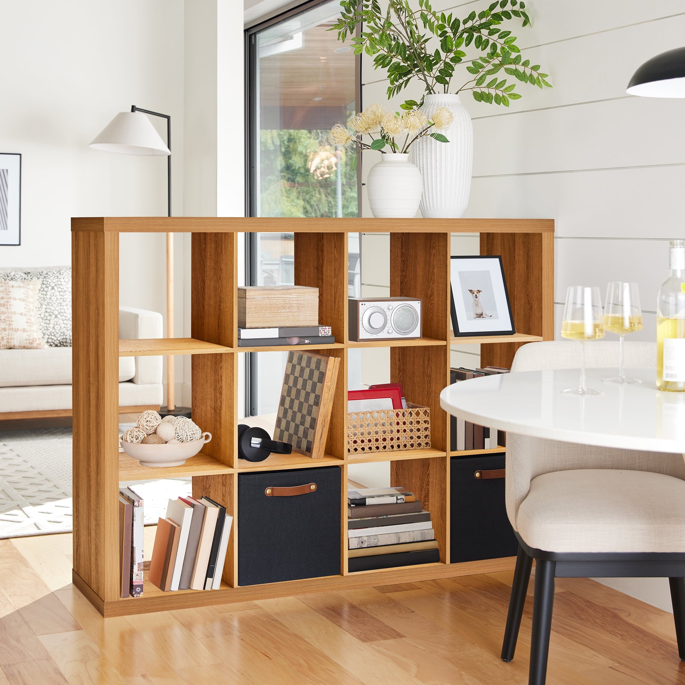 Homora™ 12 Cube Storage Organizer, White Texture