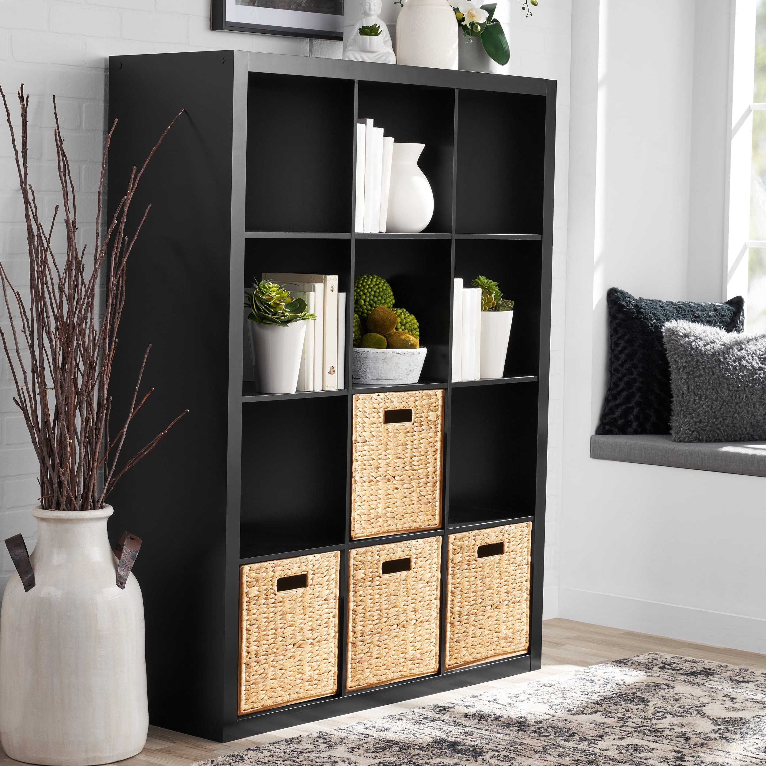 Homora™ 12 Cube Storage Organizer, White Texture