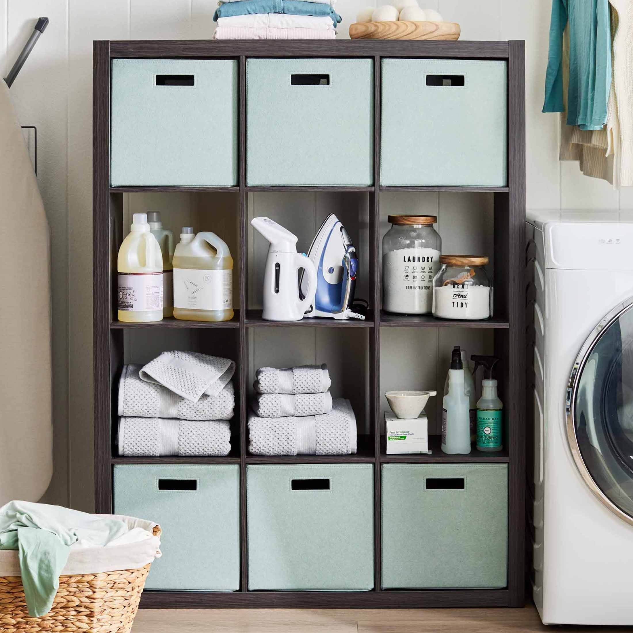 Homora™ 12 Cube Storage Organizer, White Texture
