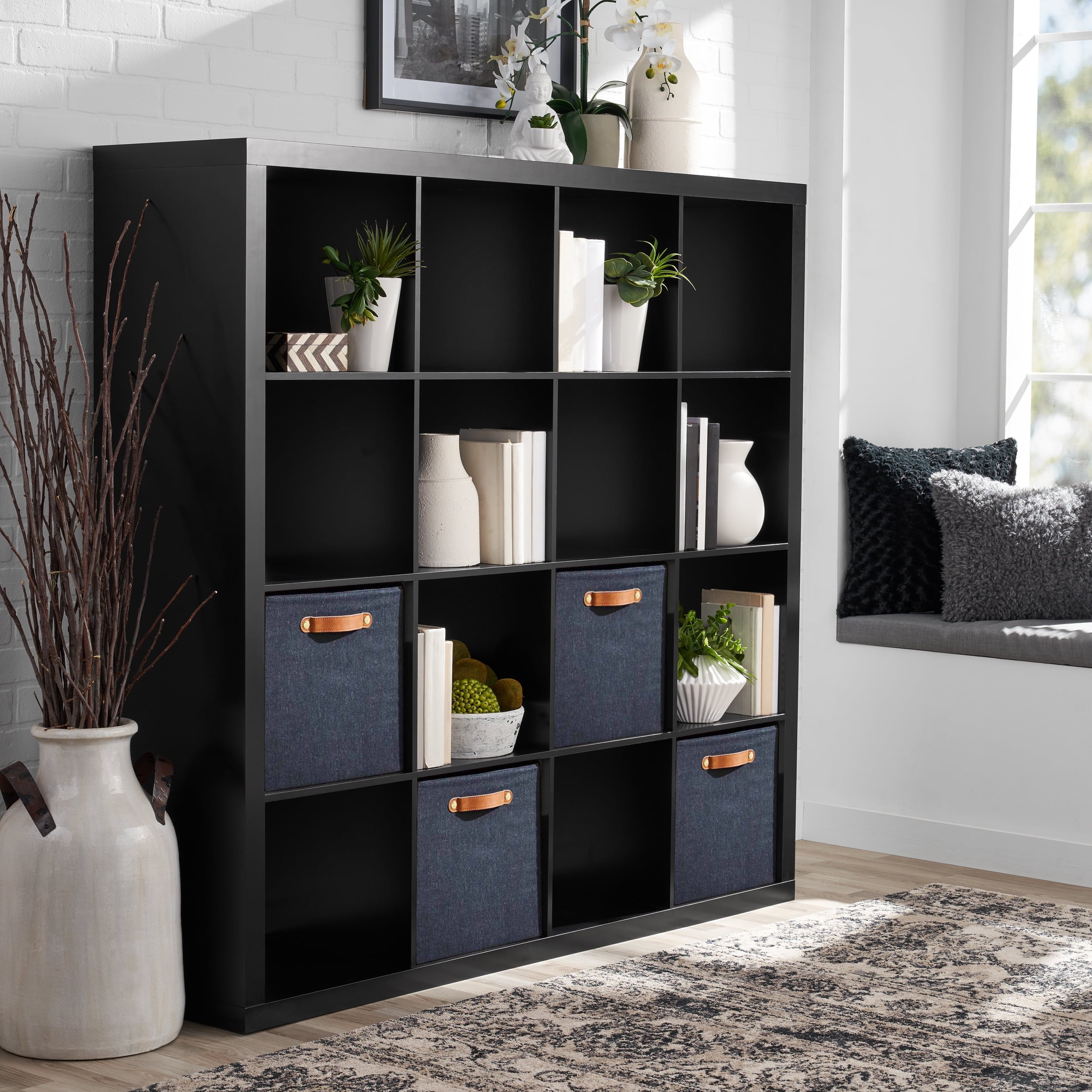 Homora™ 16 Cube Storage Organizer, White Texture