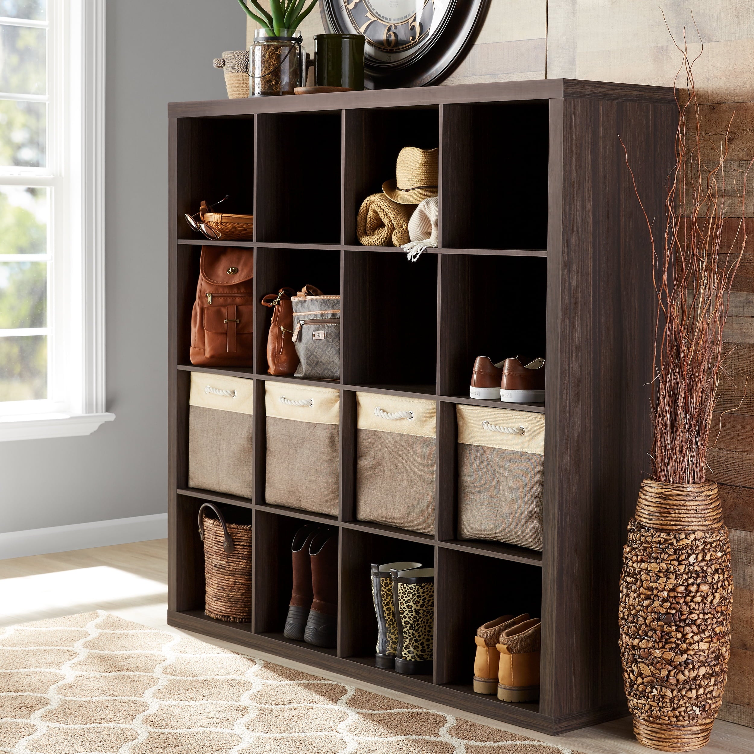 Homora™ 16 Cube Storage Organizer, White Texture