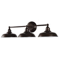  28.5" Farmhouse Triple Wall Scones 3-Light Vanity Light, Oil Rubbed Bronze