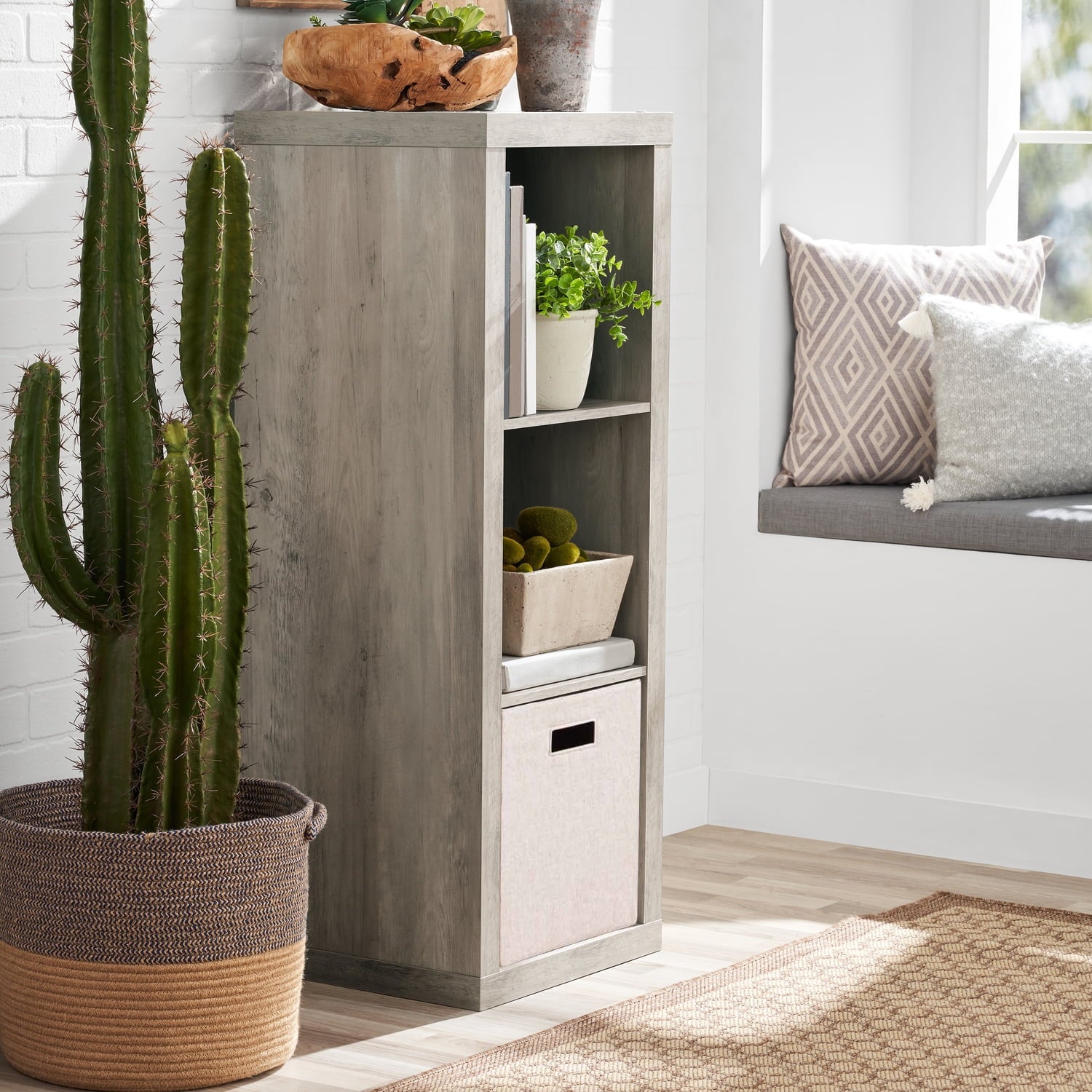  3 Cube Storage Organizer, Rustic Gray