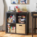 Homora™ 4 Cube Storage Organizer, White Texture