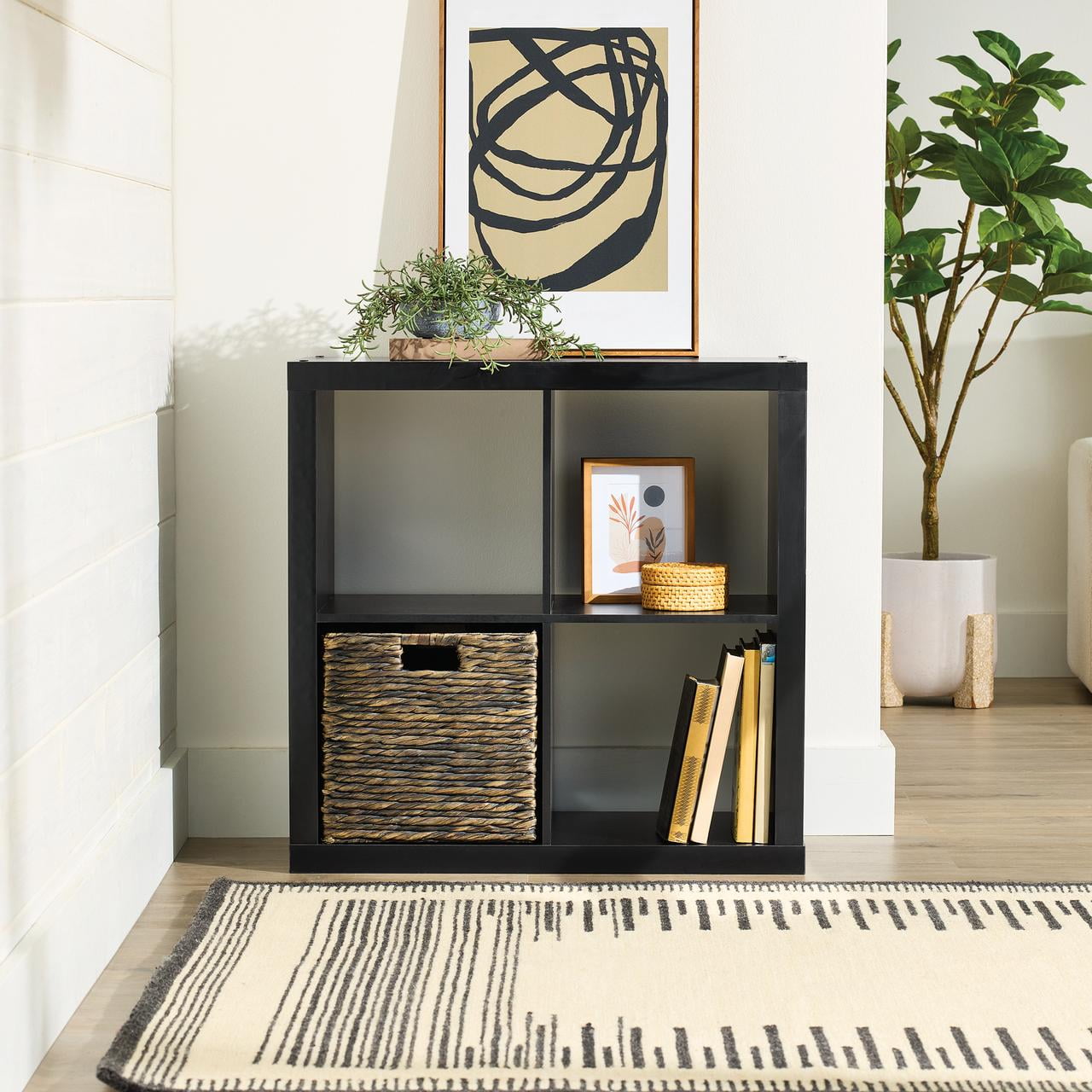 Homora™ 4 Cube Storage Organizer, White Texture