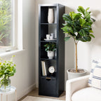 Homora™ 5 Cube Vertical Storage Organizer, White Texture