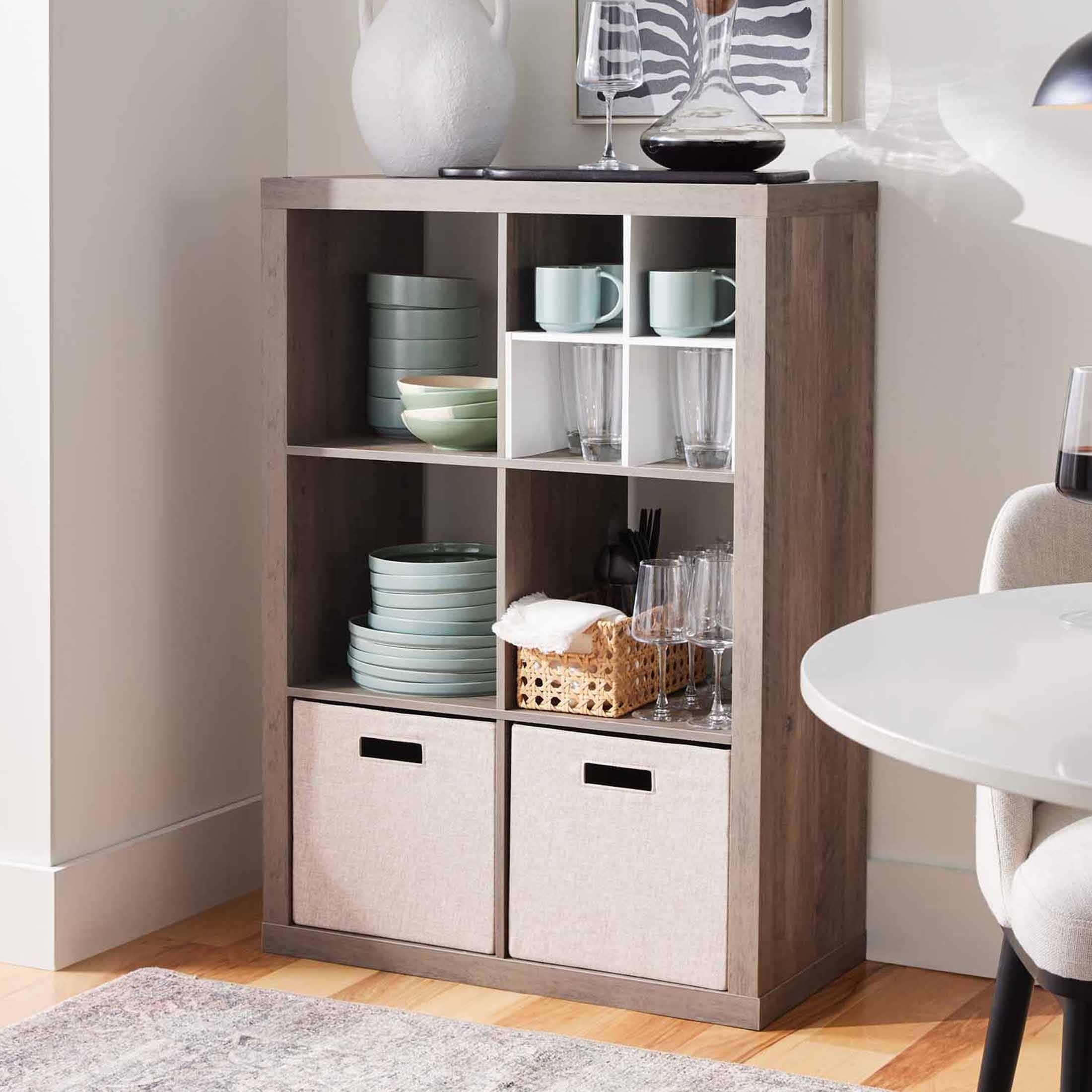 Homora™ 6 Cube Storage Organizer, White Texture