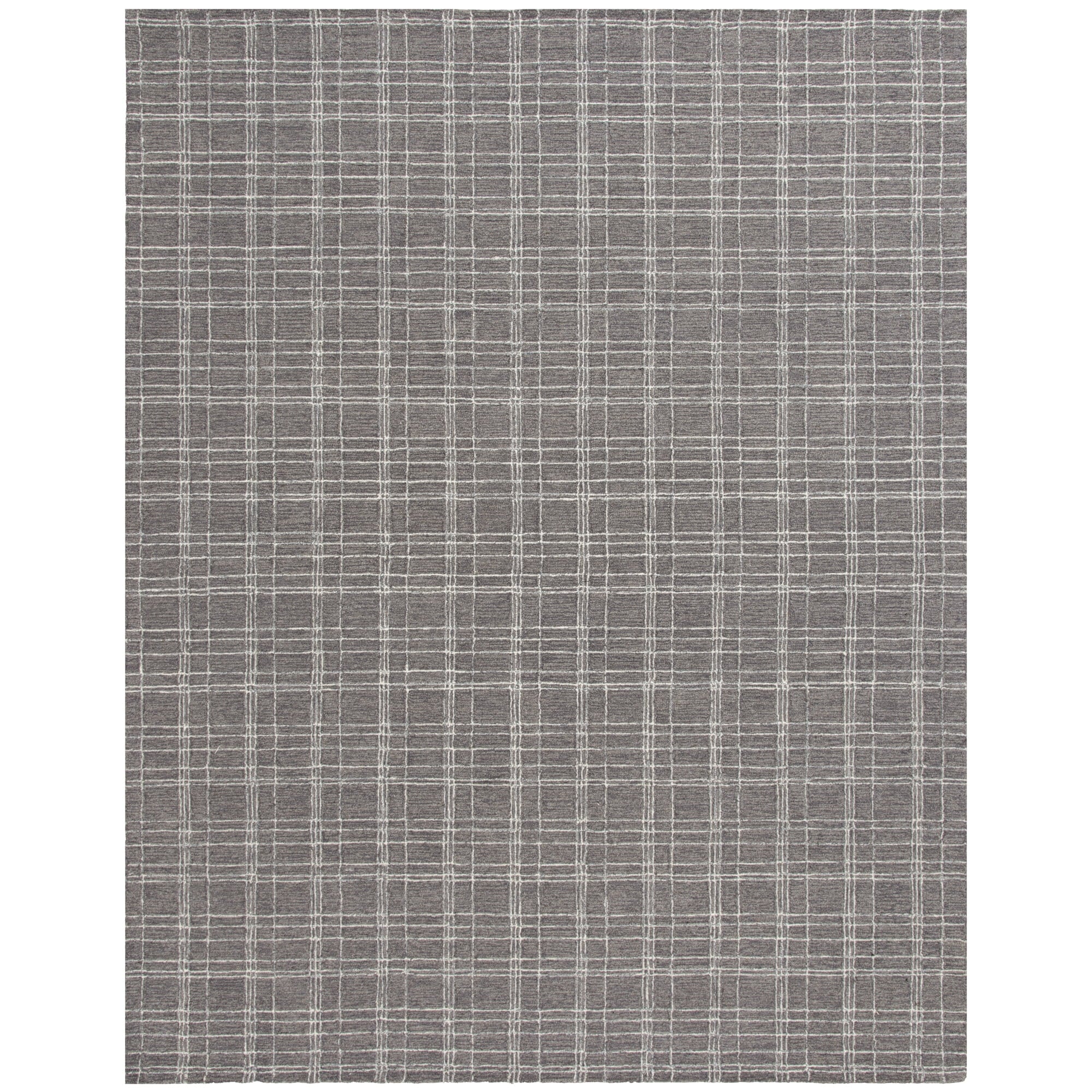 Homora™ Beige Plaid Wool Indoor Area Rug, 7'10"x9'10"