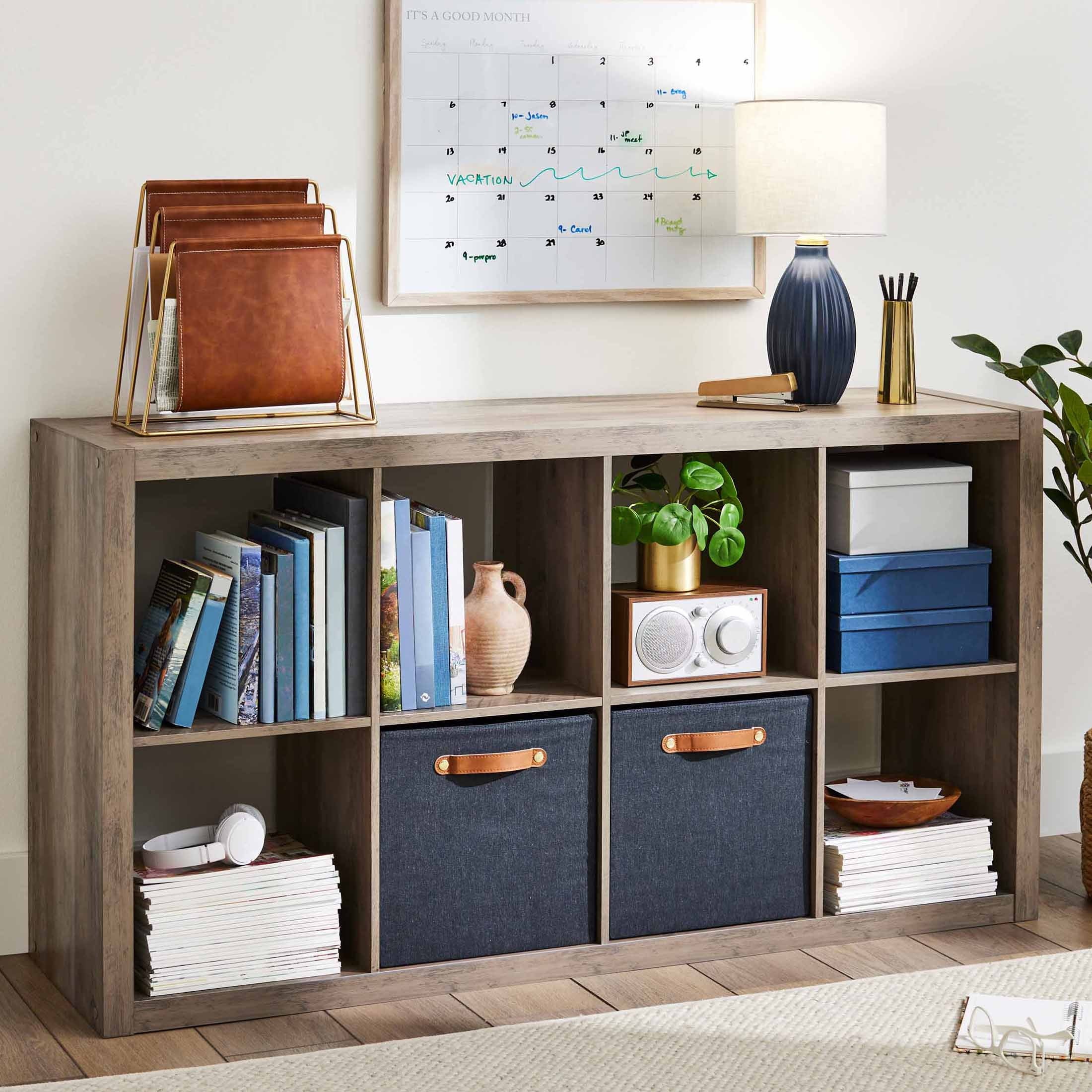Homora™ 8 Cube Storage Organizer, White Texture