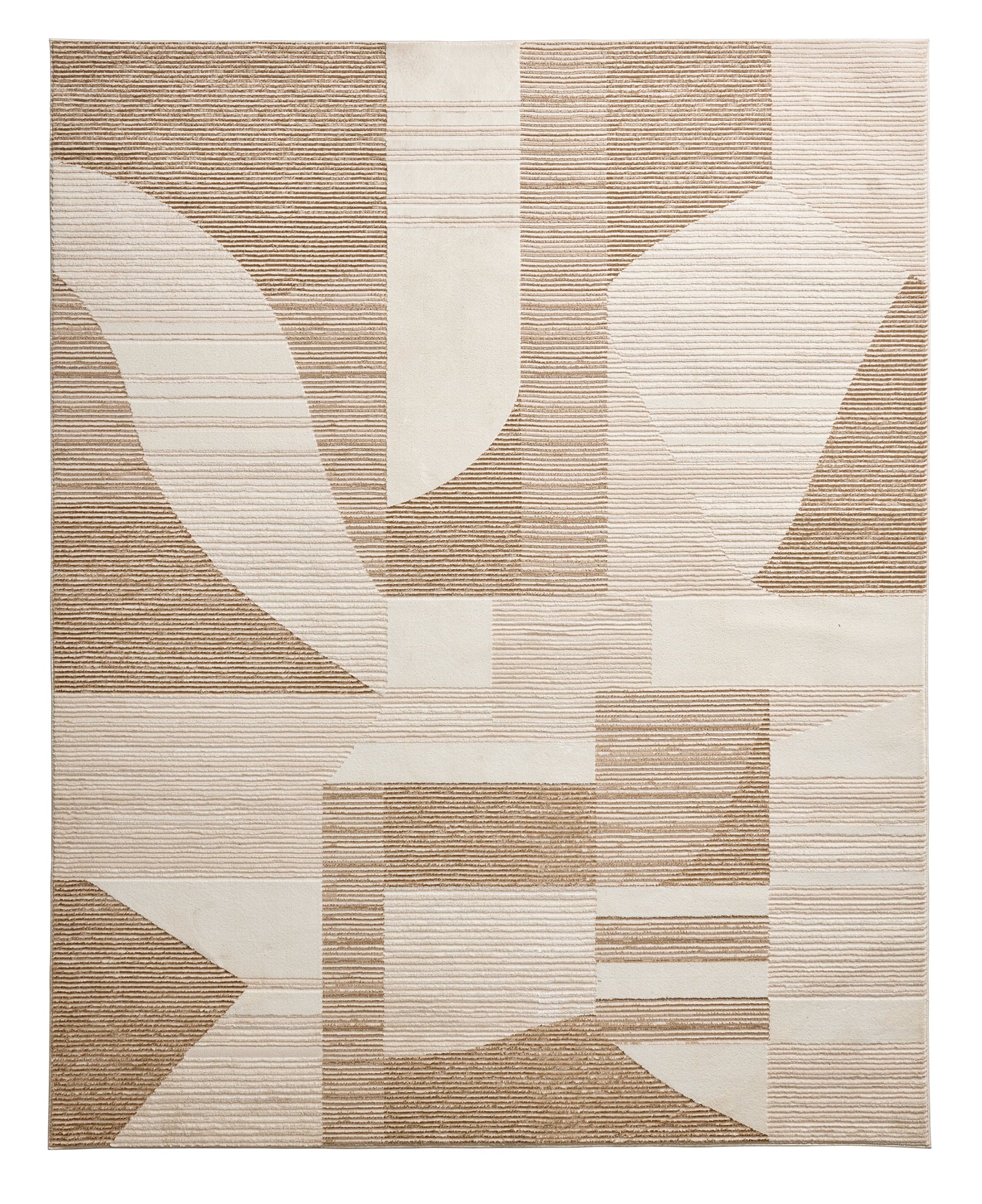  Neutral Modern Shapes Abstract Indoor Area Rug, 7'10"x10'