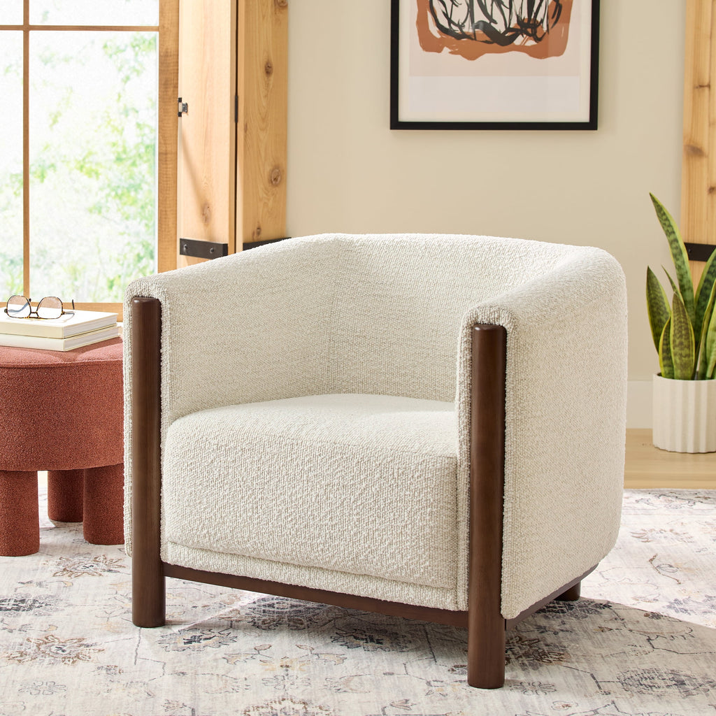  Adlin Accent Chair, Cream Boucle