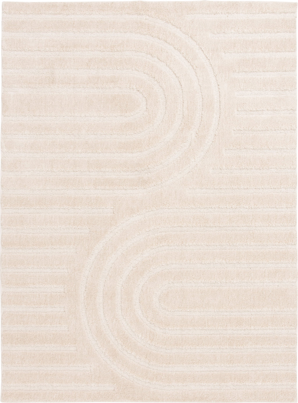  Arches Hi Low Indoor Area Rug, Ivory, 5'x6'7"
