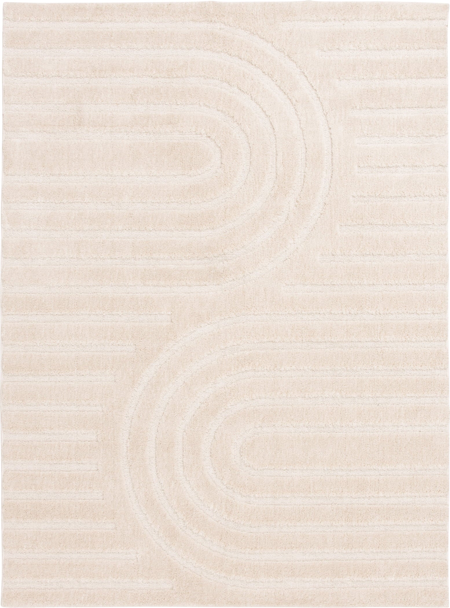 Arches Hi Low Indoor Area Rug, Ivory, 5'x6'7"