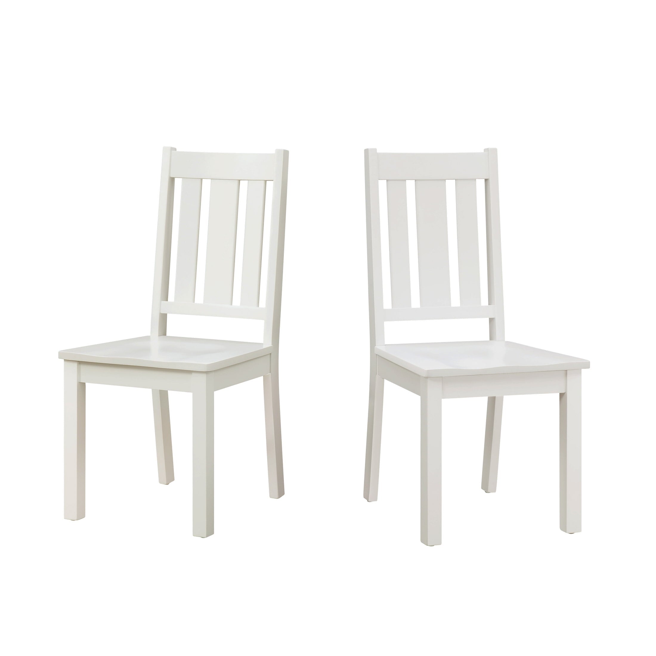  Bankston Wood Dining Chair, Set of 2, White, Indoor