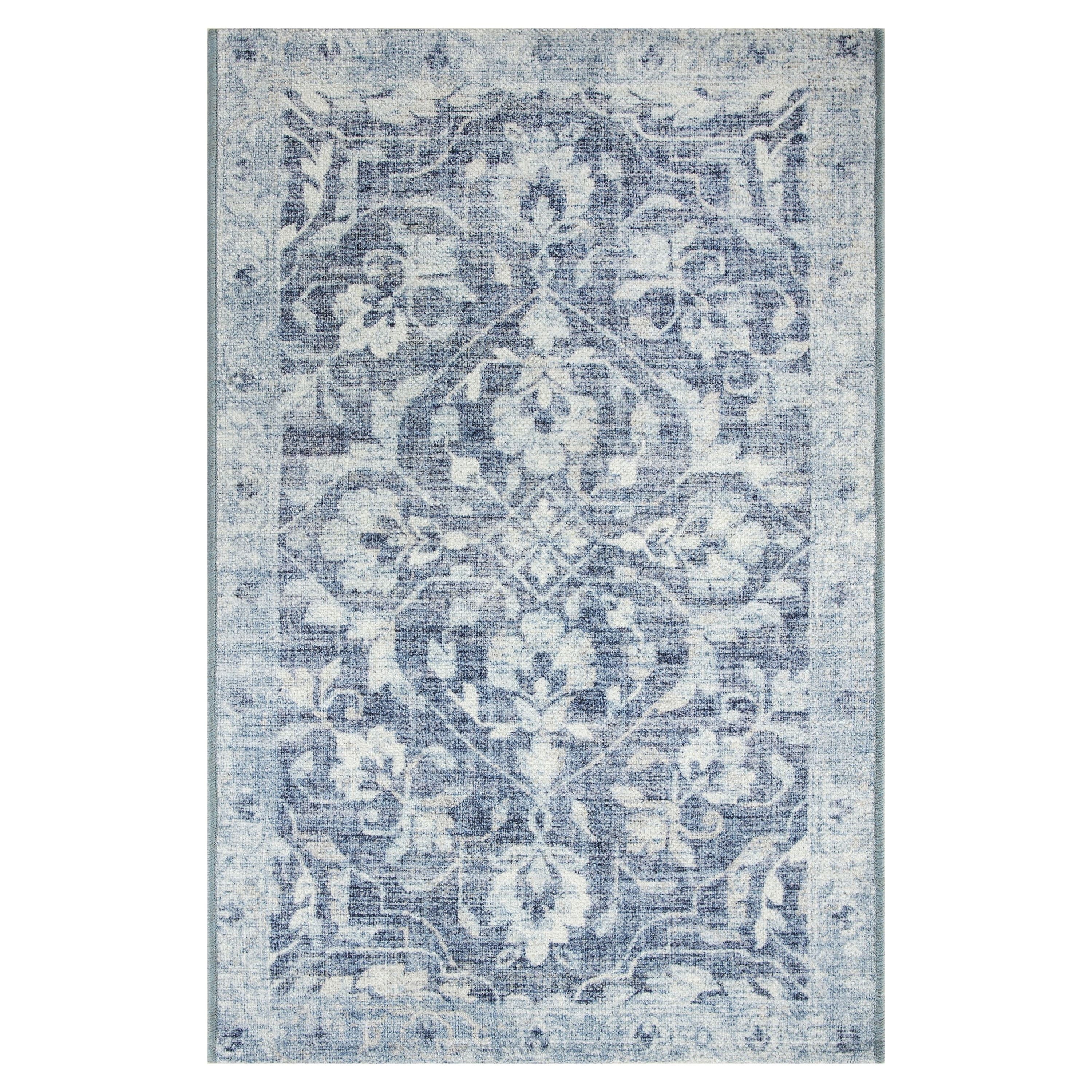  Blue Persian Non-Skid Indoor 30" x 46" Accent Rug