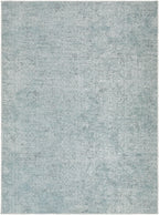  Boho Circles Washable Non-Skid Area Rug, Blue, 5' 3" x 7'