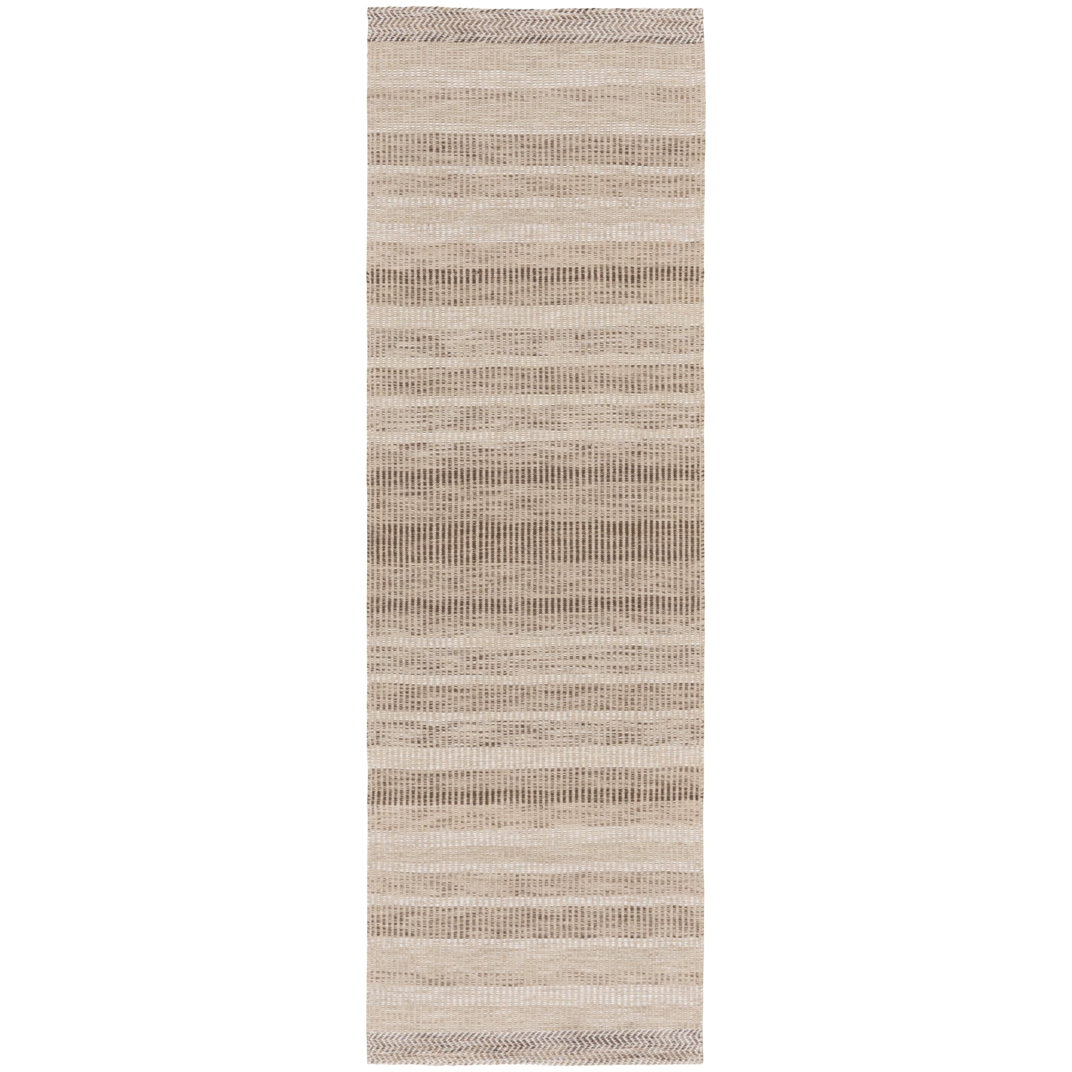  Brown Striped Lisa Runner Rug, 2'6"x8'