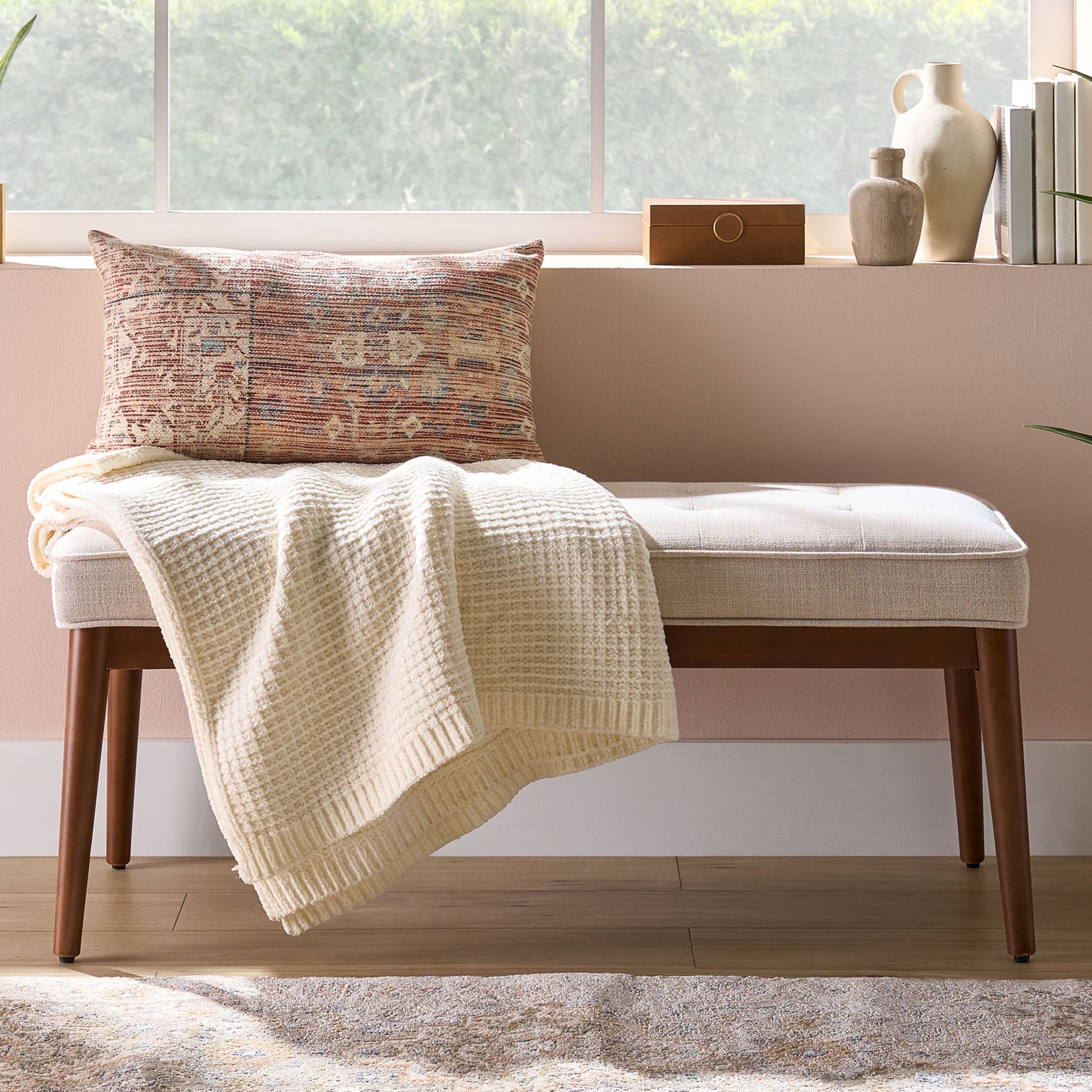 Homora™ Colton 44" Upholstered Accent Bench, Olive