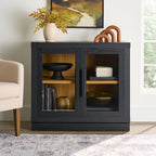  Ezra Accent Cabinet, Rich Black Finish