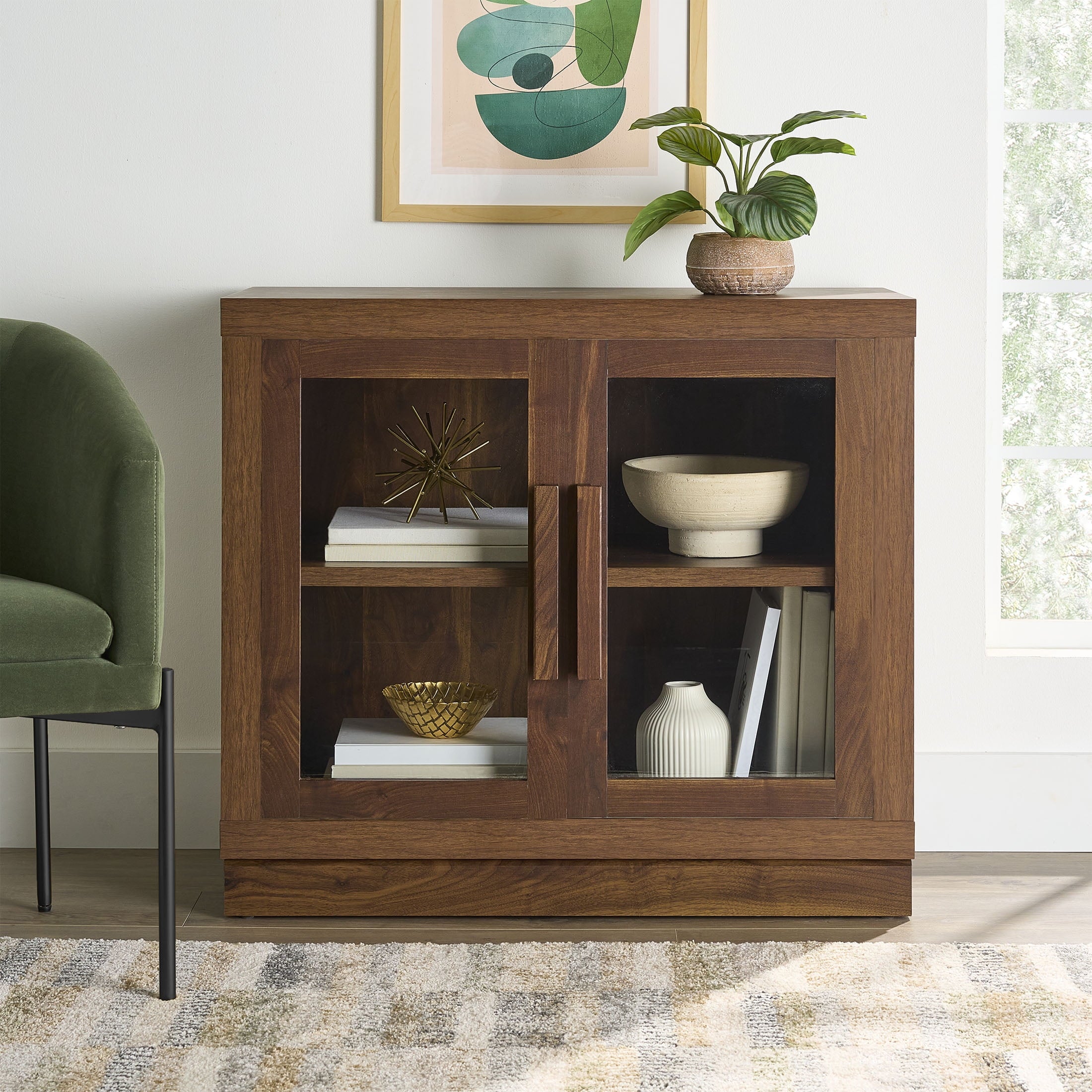 Homora™ Ezra Accent Cabinet, Rich Black Finish