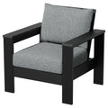 Homora™ Ezra Outdoor HDPE Club Chair with Teak Finish and Green Cushions