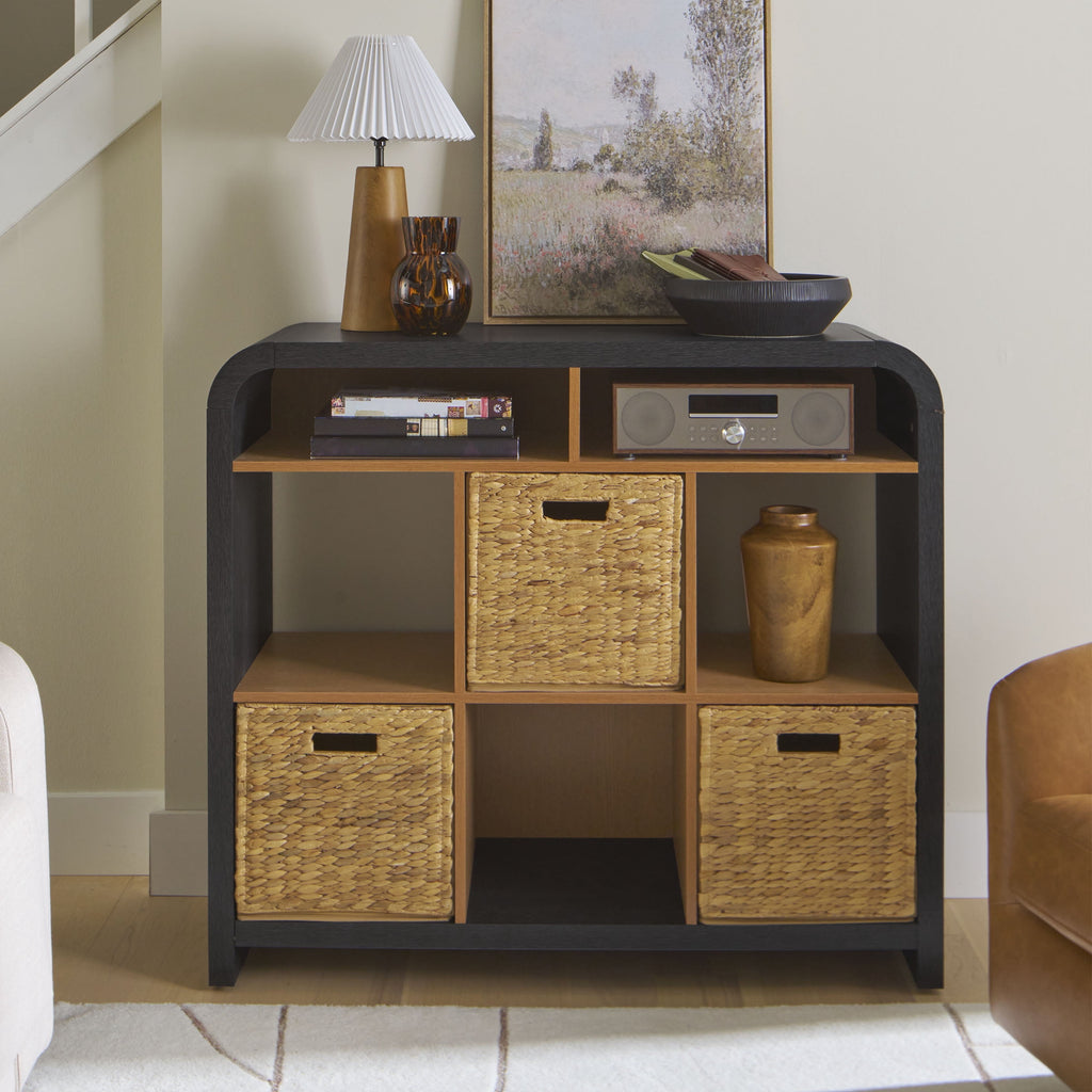 Homora™ Juliet 6 Cube Storage Organizer, Black Finish