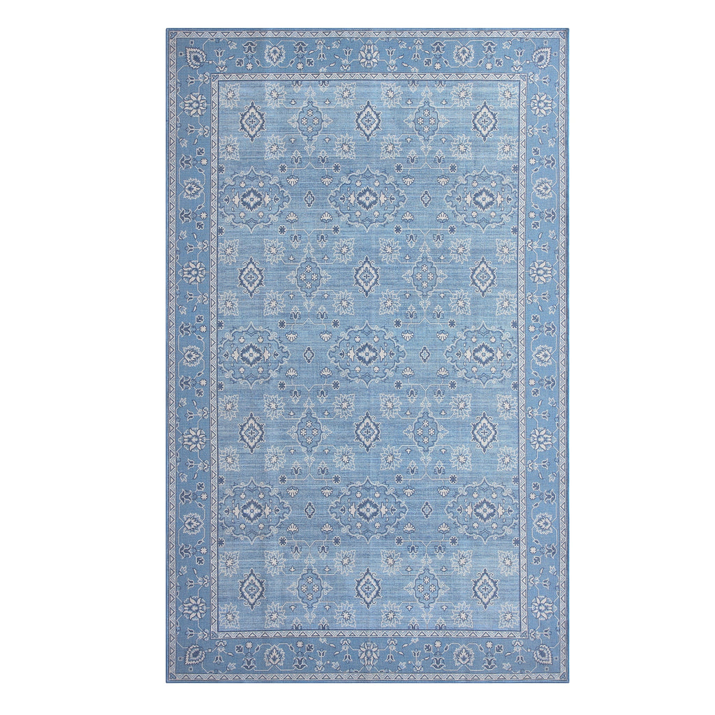  Blue Lillian Dainty Persian Area Rug, 5'x8'
