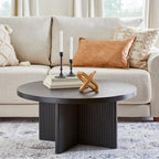 Homora™ Lillian Fluted Coffee Table, Walnut Finish