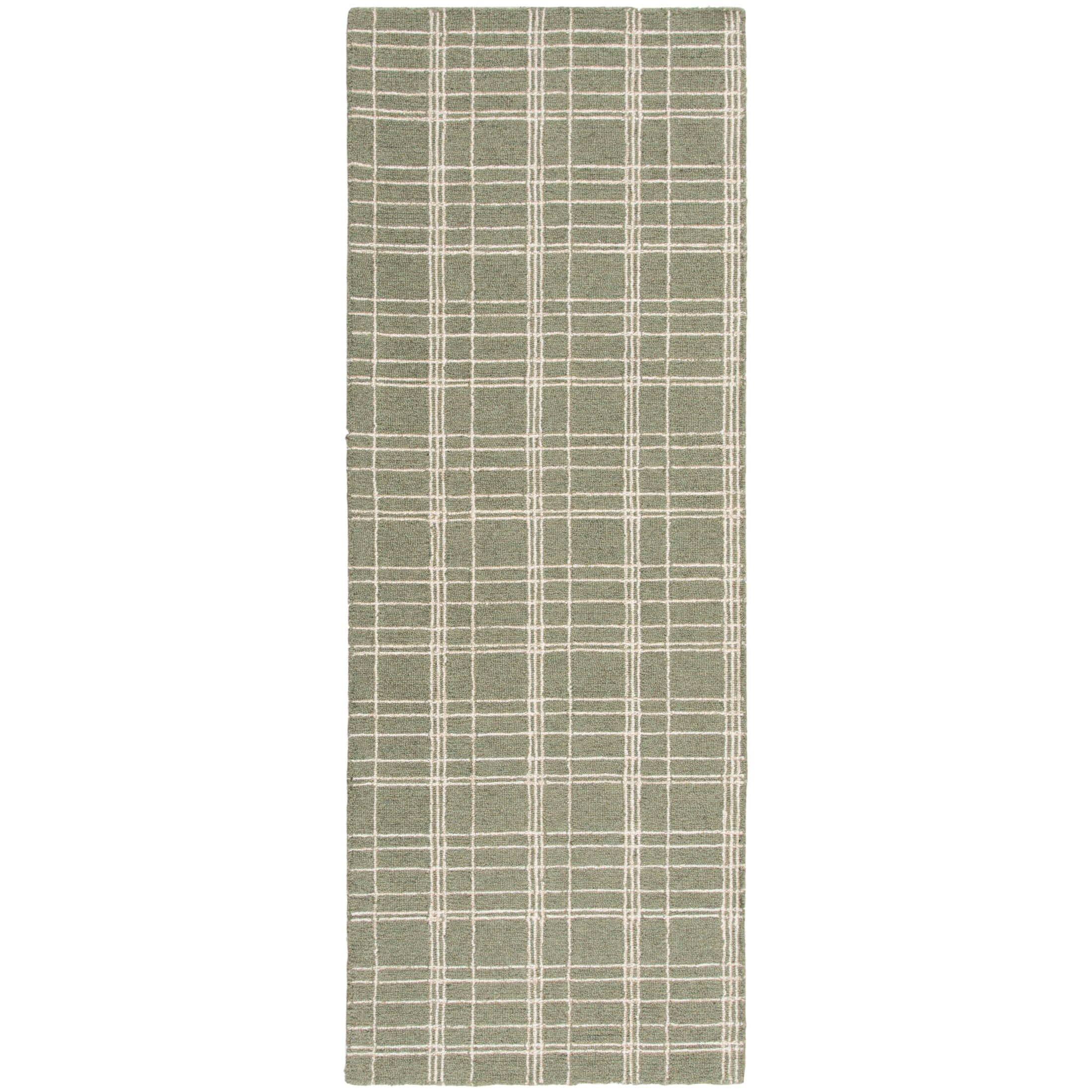 Homora™ Beige Plaid Wool Indoor Area Rug, 7'10"x9'10"