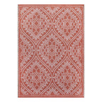  Medallion Reversible Rug, Red, 7' x 10'