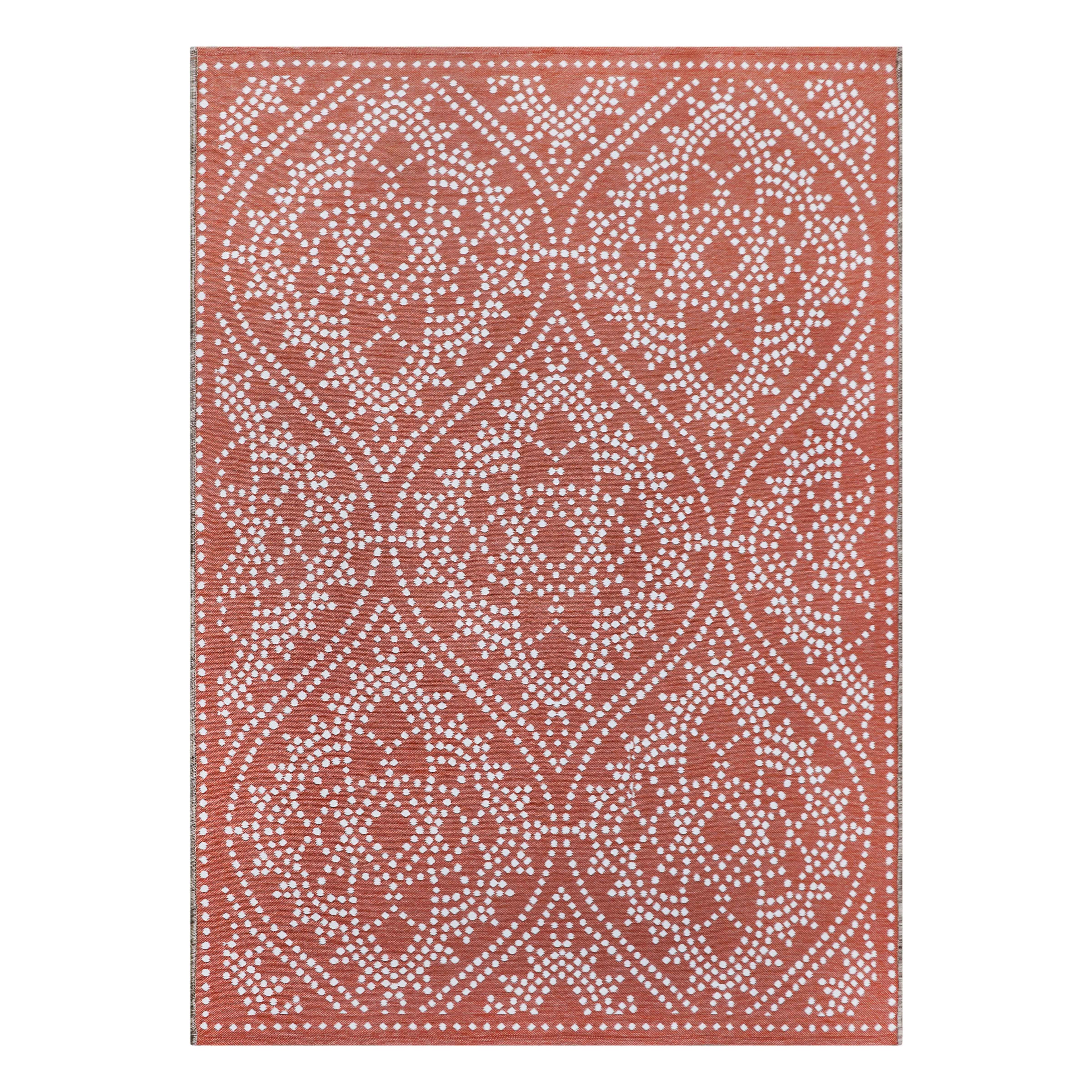  Medallion Reversible Rug, Red, 7' x 10'