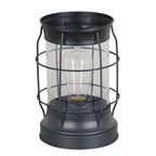  Bronze Metal and Glass Edison Lantern 9"H, LED Bulb Included