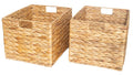  Natural Water Hyacinth Crate, Set of 2, Large