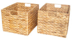  Natural Water Hyacinth Crate, Set of 2, Large