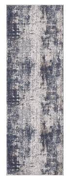  Navy Abstract Indoor Accent Rug, 20" x 60"