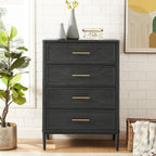 Oaklee 4 Drawer Dresser, Charcoal Finish