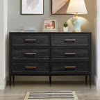  Oaklee 6 Drawer Dresser, Charcoal Finish