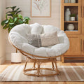 Homora™ Emma Papasan Accent Chair, Gray Linen