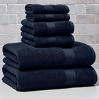  Signature Soft Solid 6 Piece Towel Set,Blue Admiral