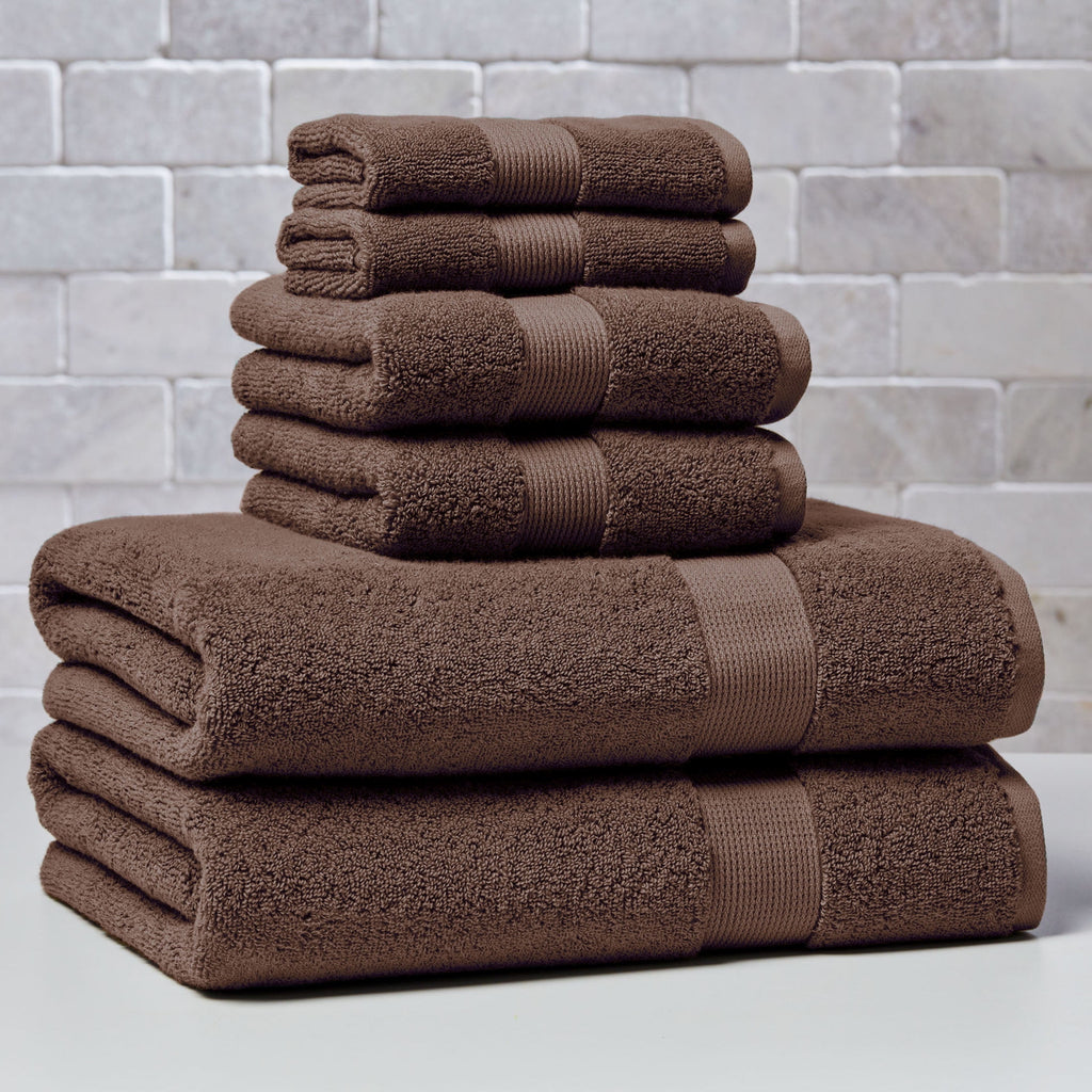 Homora™ Signature Soft Solid Cotton 6 Piece Bath Towel Set, Green River