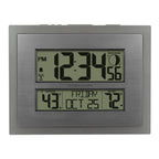  Silver Atomic Wall/Table Clock with Moon Phase & Calendar