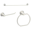  Simple Flare 3-Piece Bathroom Hardware Set, Satin Nickel � Includes Towel Bar, Towel Ring & Toilet Paper Holder
