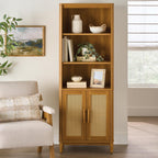  Springwood Bookcase with Doors, Light Honey Finish