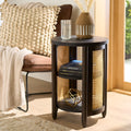 Homora™ Springwood Caning Side Table, Light Honey Finish